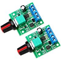 WayinTop 2pcs PWM Controlador de Velocidad del Motor Bajo Voltaje DC 1.8V 3V 5V 6V 12V 2A 1803BK Interruptor de…